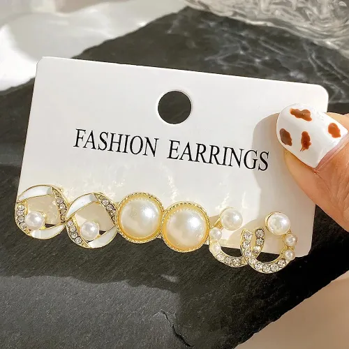 Stunning Multi Designer Stud Earrings Set